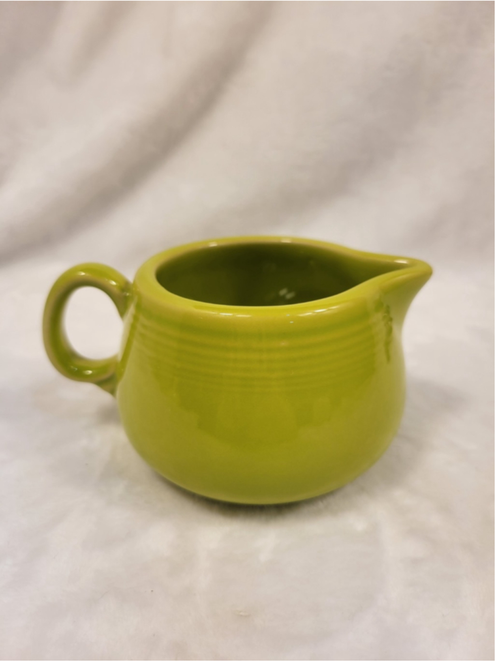 Fiesta CREAMER ONLY Retired Lemongrass Green Color Homer Laughlin Figure 8